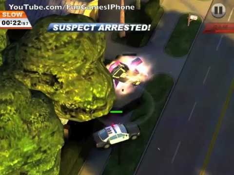 Smash Cops level 5 5 red stars police pursue an old lowrider walkthrough video gameplay Ipad 2