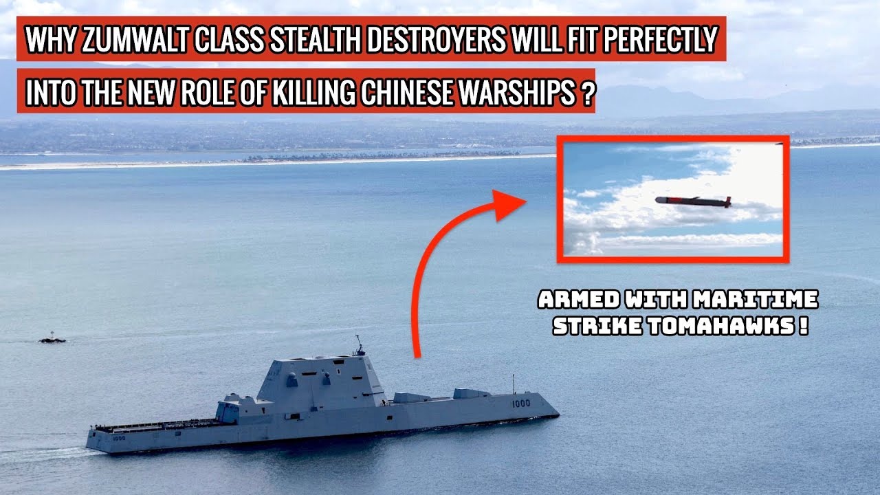 Zumwalt Class Warships Armed Wth Maritime Strike Tomahawks Will Take On Chinese Navy !