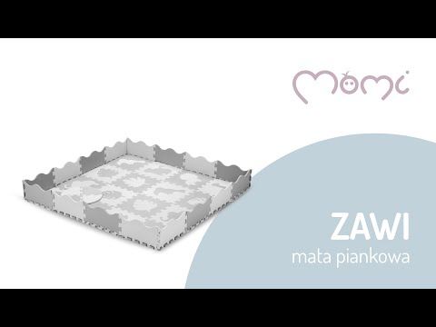 MoMi ZAWI otroška igralna podloga, 3v1, vodoodporna, protizdrsna, notranja, zunanja, mehka, varna, zanimiva, siva