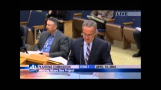 Joe La Cava's false and misleading comments at the April 16th Planning Commission