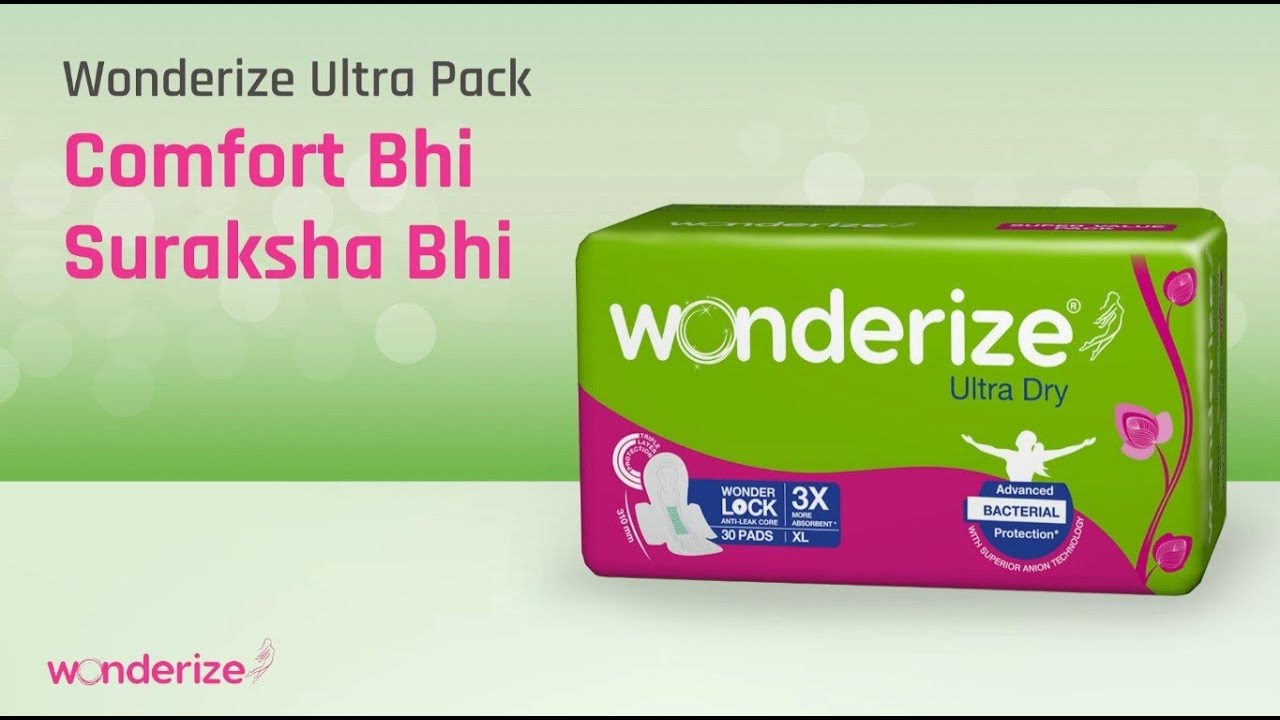 Watch Video Wonderize Ultra Dry Sanitary Pads | Ultimate Dryness and Fresh feeling
