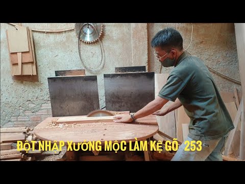 Đột nhập xưởng MỘC làm kệ tivi gõ đỏ (số 253) /Đồ Gỗ Trâm Anh -0794455222