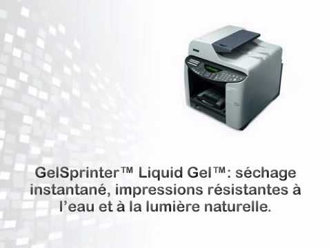 The Aficio GX3050N printer uses GelSprinter technology, which provides the 