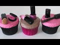 Makeup Cupcakes! Decorate Cosmetic Accessory Cupcakes - A Cupcake Addiction How To Tutorial