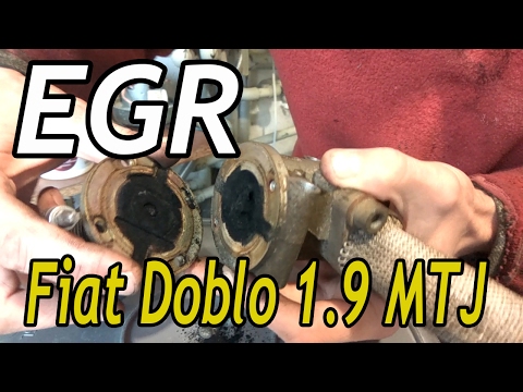 Чистка ЕГР Фиат Добло, снятие EGR Fiat Doblo 1,9