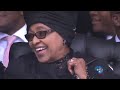 Tutu blesses the crowd at FNB stadium