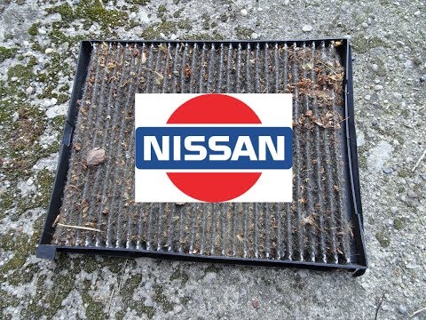 NASTY! 20 Years old Nissan Cabin Air filter @Nissan Primera P11!