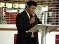 Councilman Hermie Sunga welcoming President Fidel V. Ramos