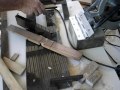 Ingletadora casera con sierra circula portátil, corte en ángulo a 45 º y 90º (prueba).