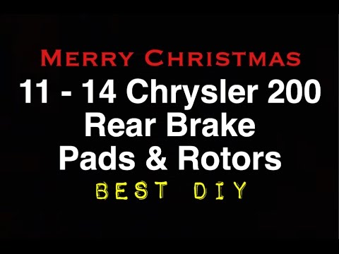 Chrysler 200 Replacing Rear Brake Pads Non Electronic Parking Brake - Bundys Garage