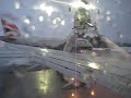 De-icing wings on Boeing 737-800 before take off
