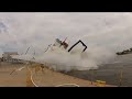 Cameraman Gets Ship Launch Surprise!