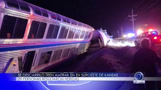 Se descarrila Amtrak en el Suroeste de Kansas