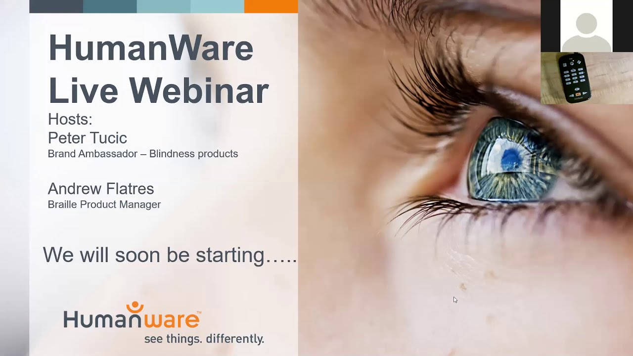 HumanWare Live Webinar May 14th