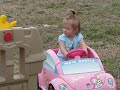 Cute Little Girl Driving Car! So cute! She's a Good Driver, too! Lilah