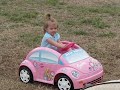 Cute Little Girl Driving Car! So cute! She's a Good Driver, too! Lilah