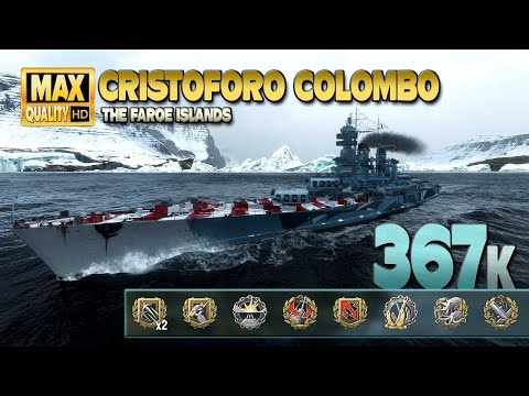 Battleship Cristoforo Colombo with a nice turnaround   World of Warships