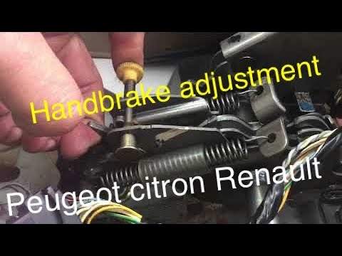 Hand brake adjustment Peugeot Renault