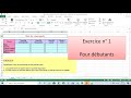 Formation Excel  Exercice N1 pour grand d?butant