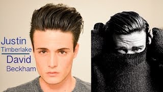 David Beckham/Justin Timberlake Inspired Hairstyle tutorial , Modern Slick Back