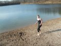 Me and steph jumping into a freezing cold lake