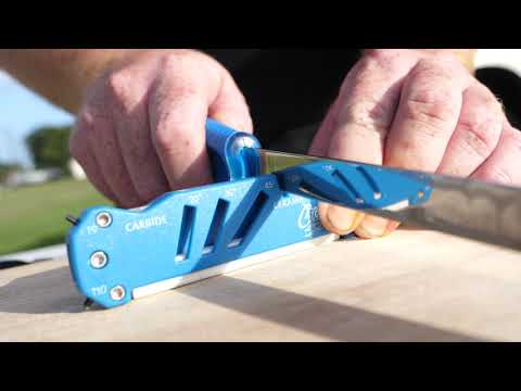 Cuda Multi-Function Pocket Knife Sharpener - Blue