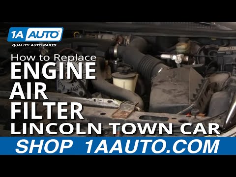 How To Replace Engine Air Filter 93-08 Lincoln Town Car.