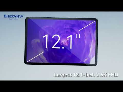 Blackview MEGA 3 tablični računalnik, 12.1", 4G LTE, 12GB+256GB, IPS 2.5K, Android, 8800mAh, WIFI 5, Bluetooth, Dual SIM, GPS, AI, stereo zvočniki, +ovitek, +dodatki, siv (Space Gray)
