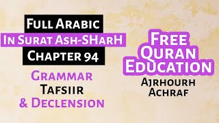 Surah Ash Sharh - Learn Tafsir and Arabic Grammar to understand it Directly