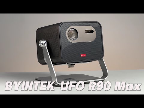BYINTEK UFO R90 MAX prenosni LED DLP projektor, GoogleTV, Dual WIFI, Bluetooth, 2200 ANSI lumnov, samodejni fokus, STEREO zvočniki, stojalo, max 4K UHD, USB / HDMI / AUX / RJ-45, +daljinec, +dodatki