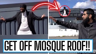 SOMALI MAN ON MOSQUE ROOF SHOUTING -  HALAL BAIT