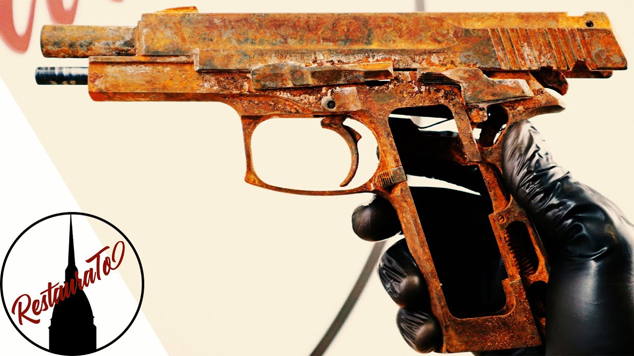 Restoration of the Military Pistol ruined by the Rust - Bernardelli P. 018s 9 mm Restoration