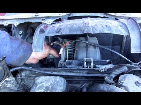 Снятие моторчика обдува салона Mercedes W124 How to remove Blower motor