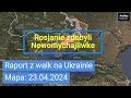 Wojna na Ukrainie Mapa 23 04 2024   Rosja zdoby?a Nowomichajliwke front p?k?