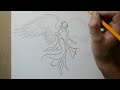 How to Draw an Angel - Tribal Tattoo Design Style