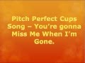 The Cup Song - Pitch Perfect WITH LYRICS
