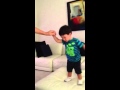 Amir jumping with Yasmin