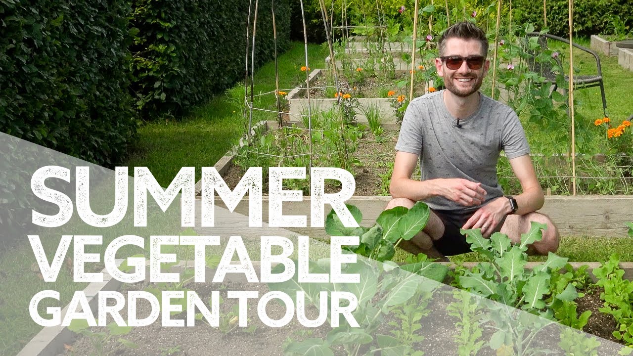 My First Vegetable Garden Tour! | Summer Potager Veg Plot 2021