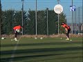 Real Madrid finish their first training session of the week
