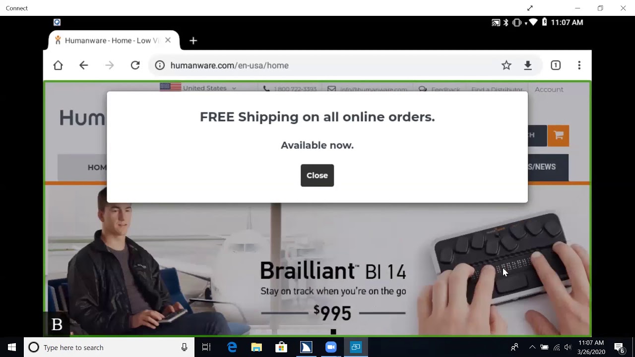 HumanWare Live Webinar March 26th