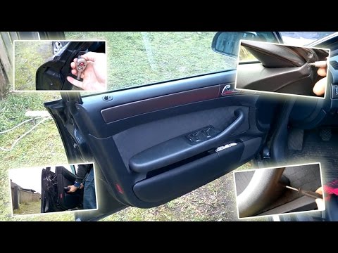 Как снять обшивку двери Ауди А6 С5 to remove door trim Audi