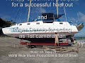 Sailing Trimaran haul-out at Holiday Oceanview Marina on Samal Island, Philippines