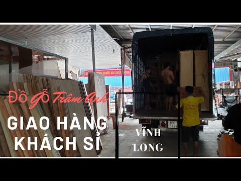 Giao Lô hàng gỗ gõ đỏ cho Khách Sỉ ở VĨNH LONG |Đồ gỗ trâm Anh| số 386