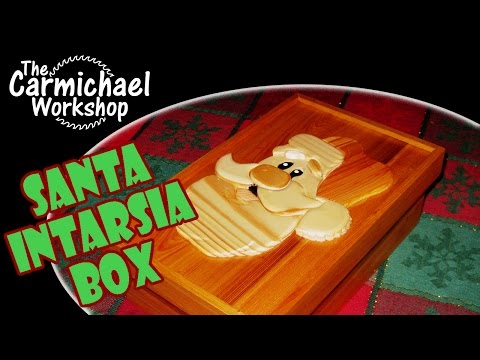 Make an Intarsia Santa Picture Box - DIY Woodworking Intarsia Project