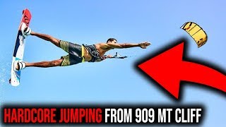 World Record Kite Jump from 909m Cliff