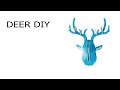 DIY голова из фанеры оленя обзор как собрать декор на стену ― голубой олень