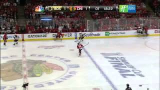 Jaramir Jagr drills post in OT. 6/15/13 Boston Bruins vs Chicago Blackhawks NHL Hockey