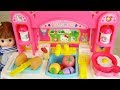Baby Doli and Hello kitty kitchen food toys baby doll play