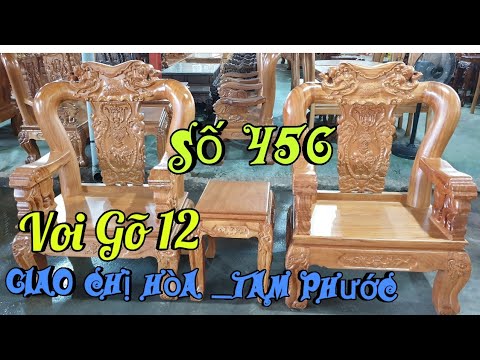 Salon Voi Gõ Cột 12 Giao Chị Hoài Ở Tam Phước |Đồ Gỗ Trâm Anh| Số 456