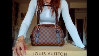 Auth Louis Vuitton Damier Brown Rivington PM Shoulder Bag 7F120430s"